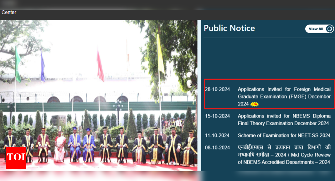 FMGE December 2024 registration window opens today: Check notification and other important details