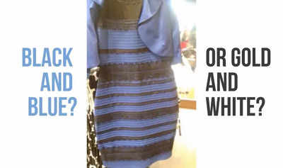 Blue white shops dress illusion