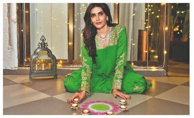 Kandeel, diyas and rangoli! I love decorating my house during Diwali: Karishma Tanna