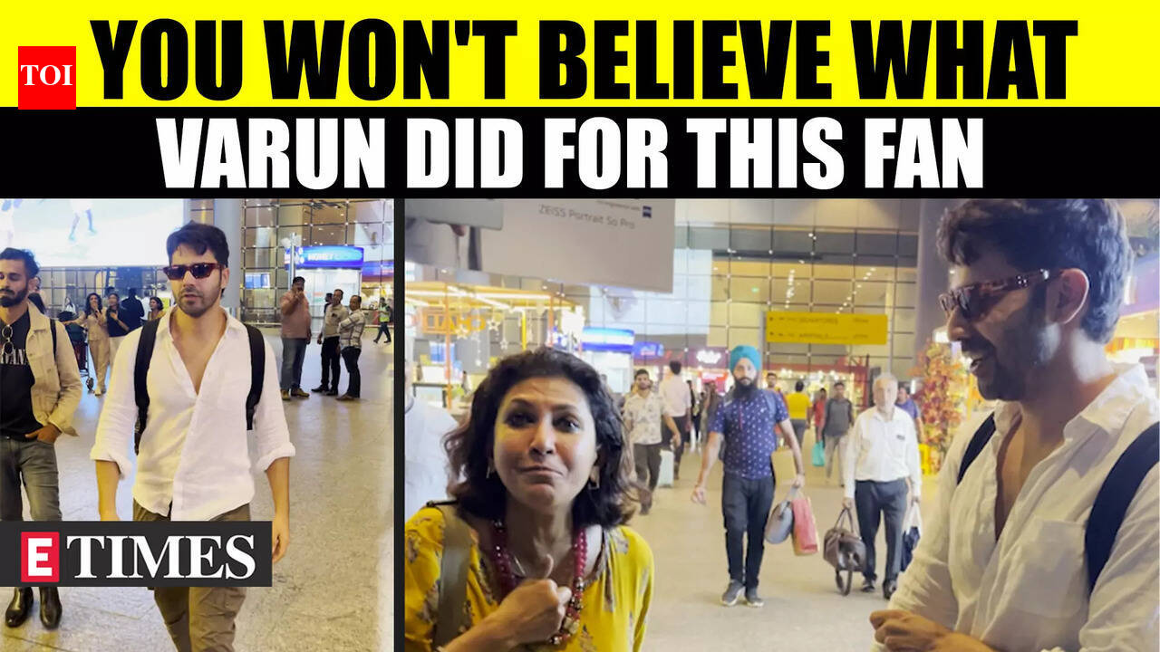 Varun Dhawan Stopped At Mumbai Airport By A Fan Watch Unbelievable