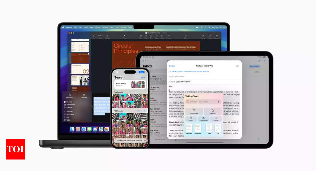 Apple rolls out iOS 18.1 update with Apple Intelligence features for iPhones - Times of India