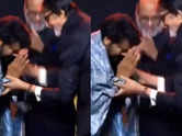 Chiranjeevi touches Big B's feet at award ceremony