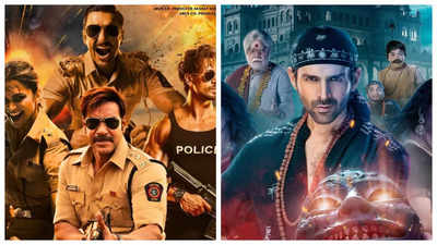 'Singham Again' targets Rs 35 crore opening, 'Bhool Bhulaiyaa 3' aims for Rs 25 crore on day 1 at the box office