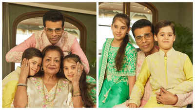 Karan Johar celebrates diwali with adorable family photos and festive fashion