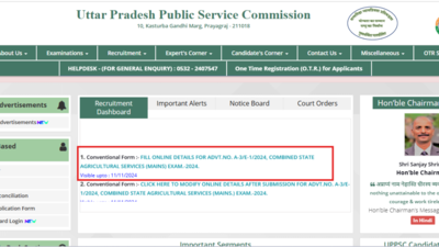 UPPSC State Agriculture Services Mains Exam 2024 registration begins: Check direct link here