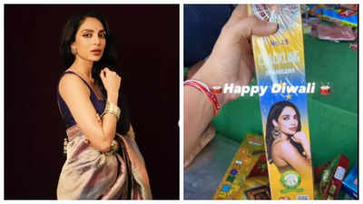 Sobhita Dhulipala deseja aos fãs o Diwali partilhando uma fotografia de um pacote de phuljhadi com a sua cara - Ver no interior