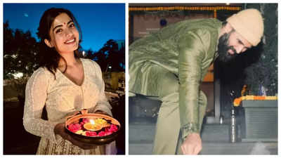 Rashmika Mandanna e Vijay Deverakonda agradam aos fãs com as suas fotos das celebrações do Diwali - Ver no interior