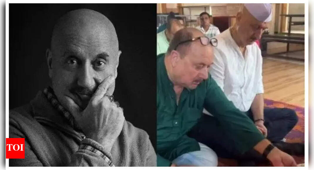 Watch: Anupam Kher performs Diwali puja with brother Raju Kher ...