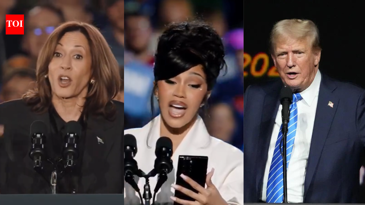 Cardi B backs Kamala Harris at Milwaukee rally, calls Trump a 'bully ...