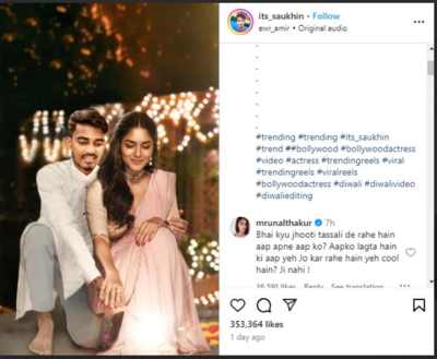 Mrunal Thakur speaks out against photoshopped Diwali image; ''It's not cool"