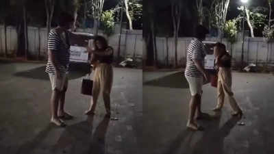 Viral video: Man slaps female friend at housing society in Noida, arrested