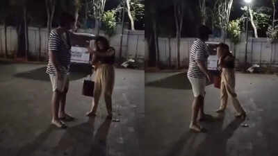 Viral video: Man slaps female friend at housing society in Noida ...
