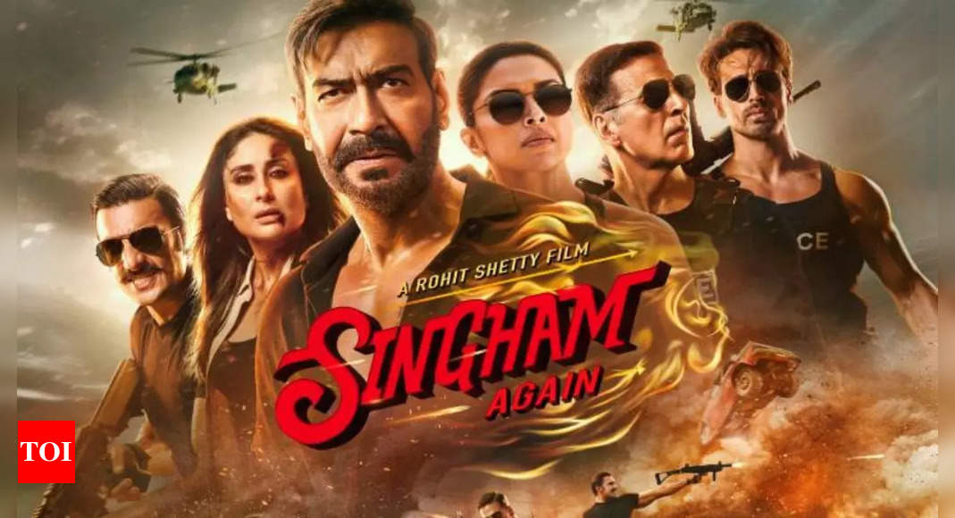 ‘Singham Again’ box office collection day 3: The Ajay Devgn starrer sees a drop of Sunday, clocks in a 3-day total of Rs 121 crore | Hindi Movie News – Times of India