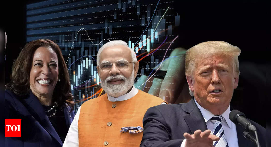 US election results: What would a Donald Trump or Kamala Harris victory mean for Indian stock markets? – Times of India