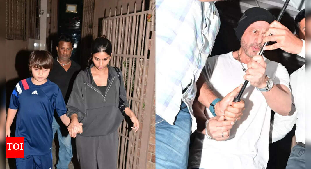 SRK spotted at dubbing studio, Suhana takes care of AbRam