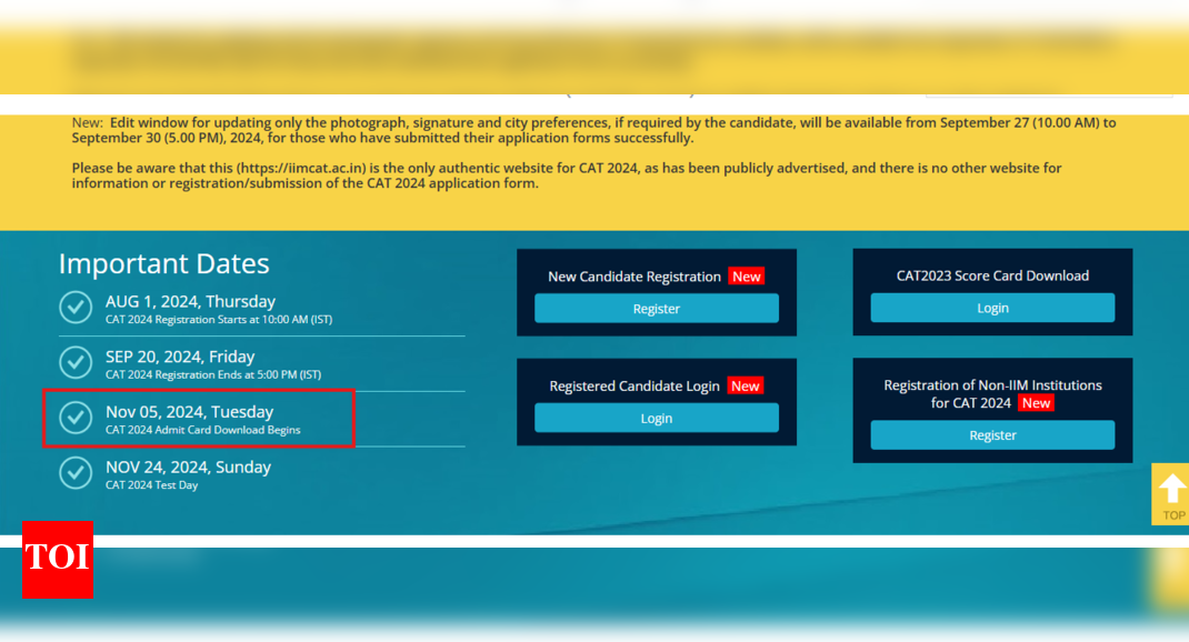 CAT admit card 2024 to release today: Check steps and other key details ...