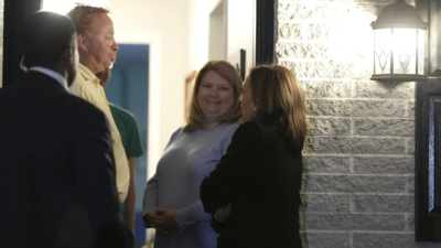 Watch: Kamala Harris's 'staged' door knock on last day of campaign