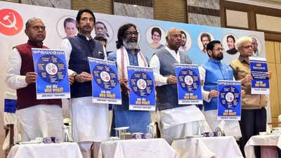 INDIA bloc promises enhanced reservations, 10 lakh jobs in Jharkhand election manifesto