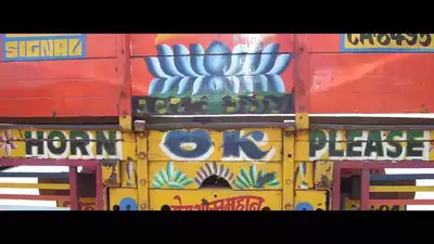 Horn OK Please, Buri Nazar Wale Tera Muh Kala, and other popular slogans on the trucks and commercial vehicles in India