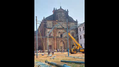 Flurry of works at Old Goa amid prep to host lakhs at Exposition