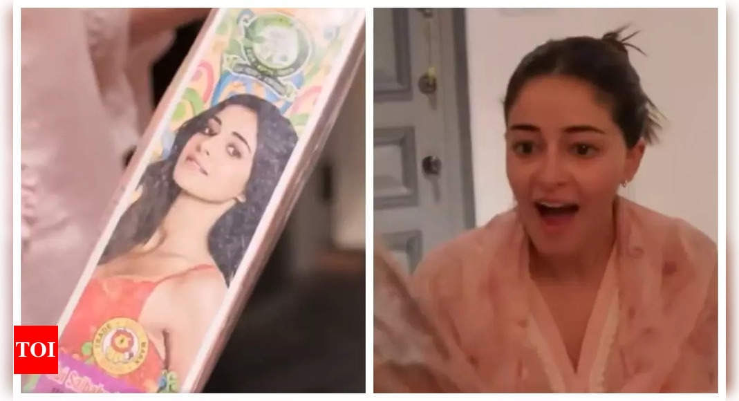 Ananya Panday can’t contain her excitement as her pic appears on Diwali firecracker packet: ‘That’s my dream’ – WATCH | – Times of India