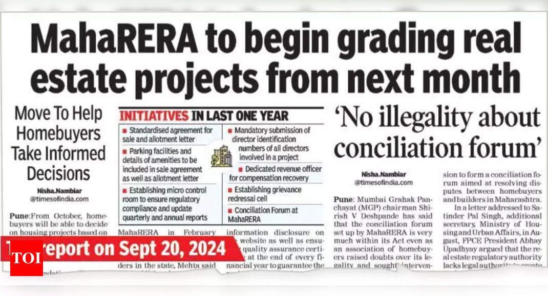 MahaRERA puts grading of real estate projects on hold for lack of authorisation