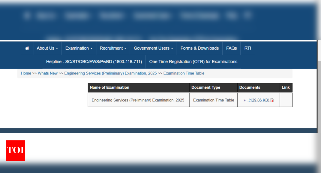 UPSC Prelims Engineering Services Date Sheet Released: Check Exam Schedule Here