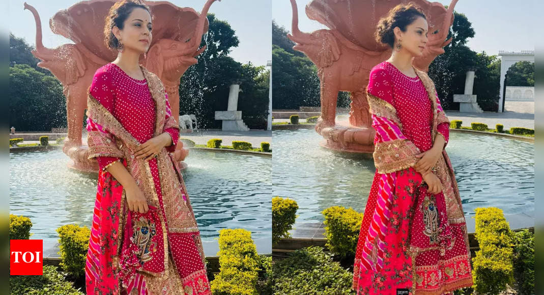 Kangana Ranaut fashion: A divine connection: Kangana Ranaut’s Krishna-inspired fashion | – Times of India