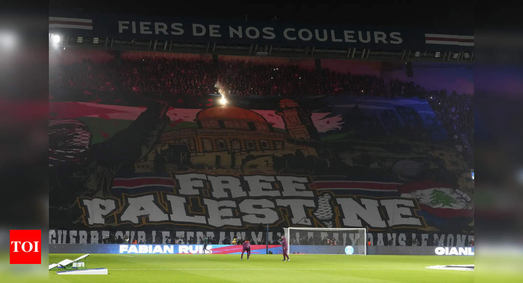 Watch: PSG followers unveil ‘Free Palestine’ banner earlier than Champions League recreation | Soccer Information – Instances of India