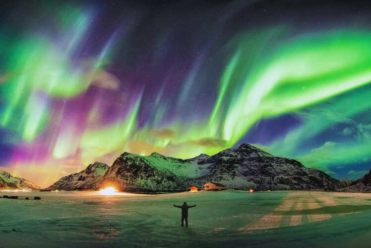 Northern Lights camping in Troms&oslash;, Norway