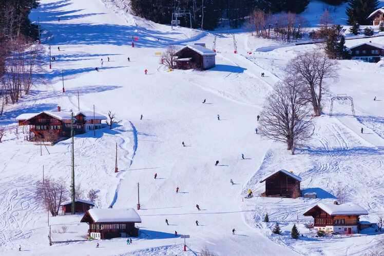 Skiing in the Swiss Alps, Switzerland