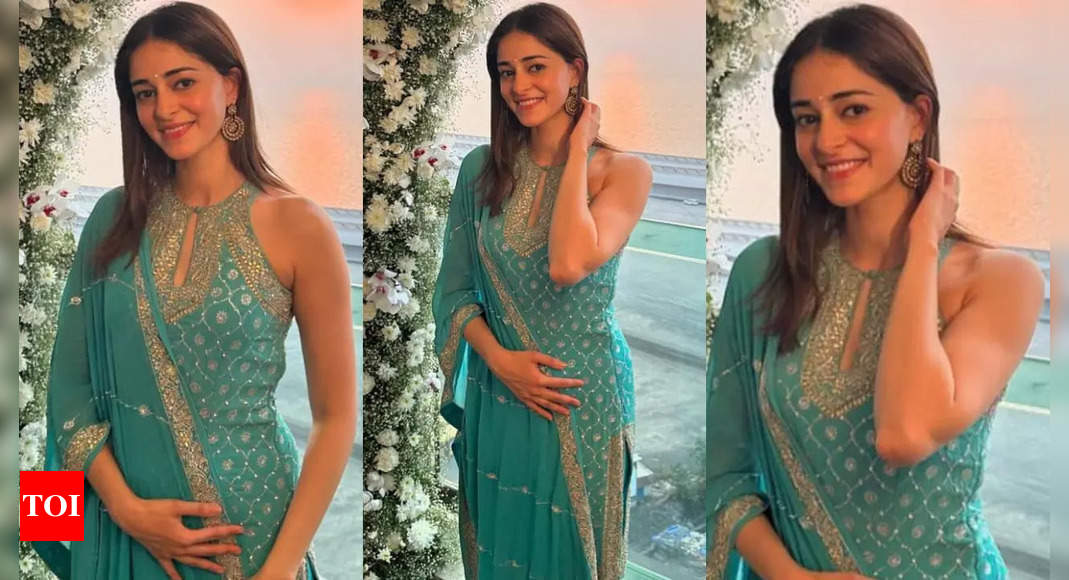 Ananya Panday kicks off wedding season in a 21-year-old turquoise Rohit Bal suit from her mom’s closet – Times of India