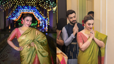 Koushani's emerald glam and Bonny's loving gaze steal Diwali spotlight