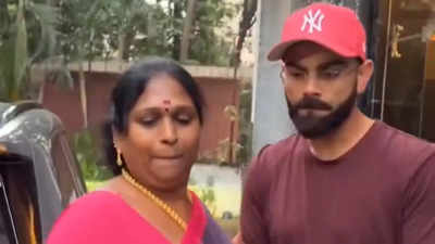 Fan grabs Virat Kohli by arm for selfie during Mumbai visit with Anushka Sharma. Watch