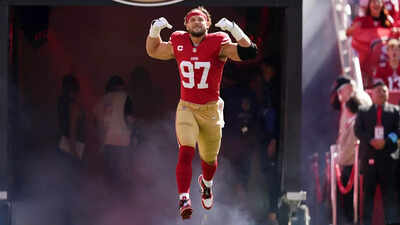 49ers defensive end Nick Bosa has been fined $11,255 by the NFL for wearing a MAGA hat during an interview