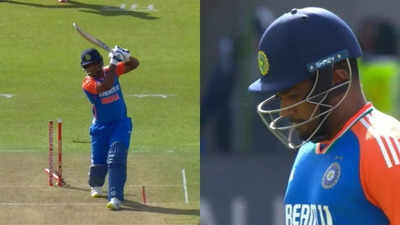 'From hero to zero': Sanju Samson flops in 2nd T20I against South Africa. Watch