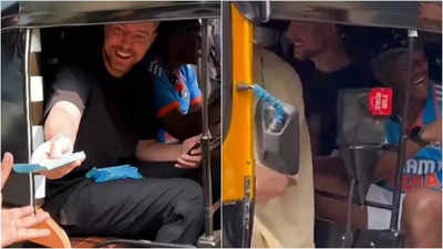 MrBeast and Logan Paul enjoy auto rickshaw ride, distribute chocolates as they make their way to an event