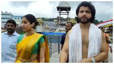 When Janhvi Kapoor and Shikhar Pahariya visited Tirupati together on Sridevi's birth anniversary - WATCH video