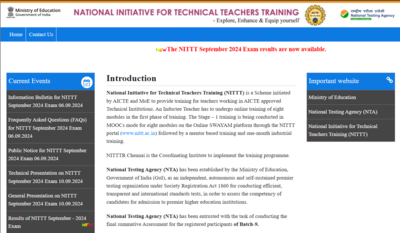 NITTT September 2024 result declared: Here's the direct link to download scorecards