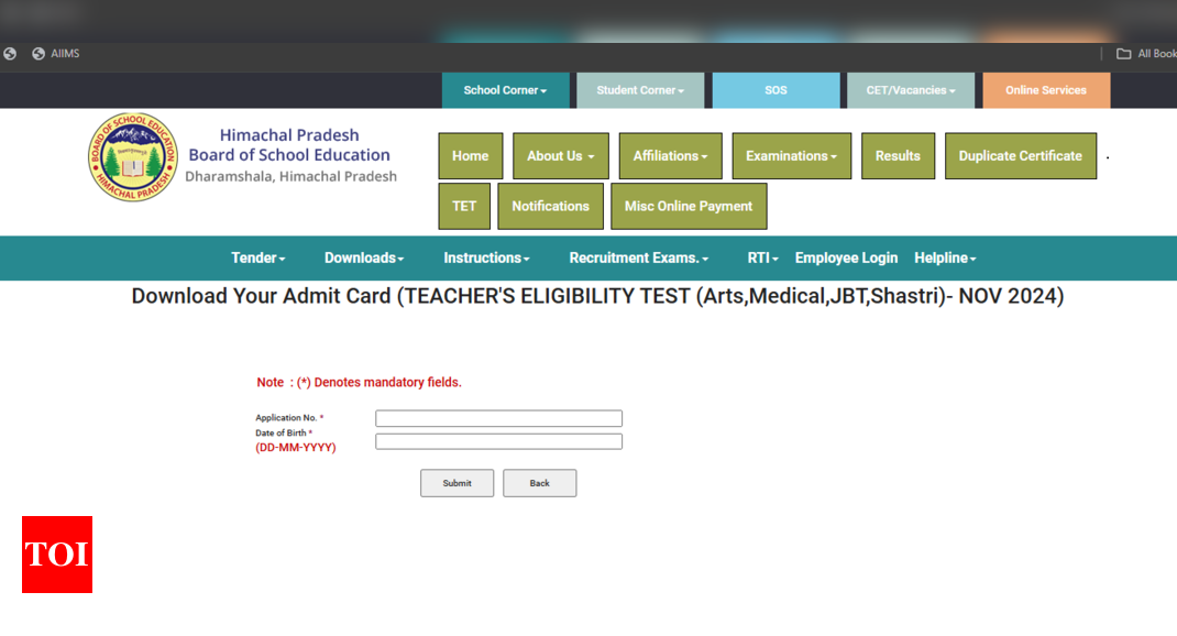 HP TET admit card 2024 released at Direct Link to Download