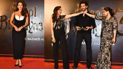 Kartik Aaryan, Vidya Balan, Triptii Dimri, Madhuri Dixit and others arrive in style at Bhool Bhulaiyaa 3 success bash