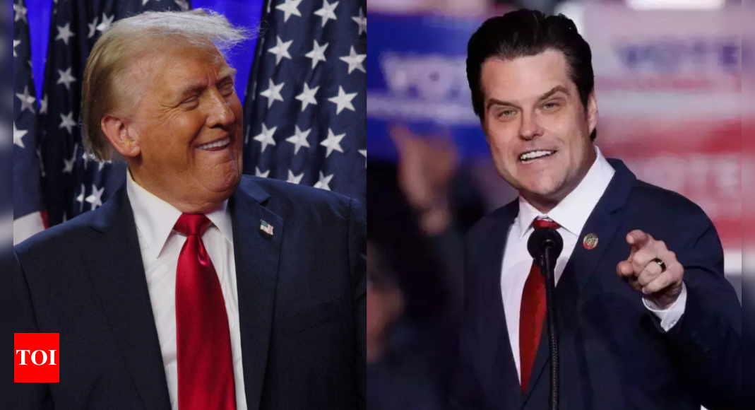 Trump opens the Gaetz of hell after winning trifecta – Times of India