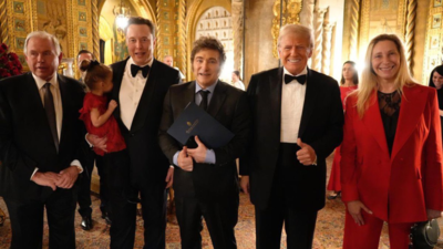 After son, Elon Musk now carries daughter Azure at Mar-A-Lago; Trump says, 'I can't get him out of here'