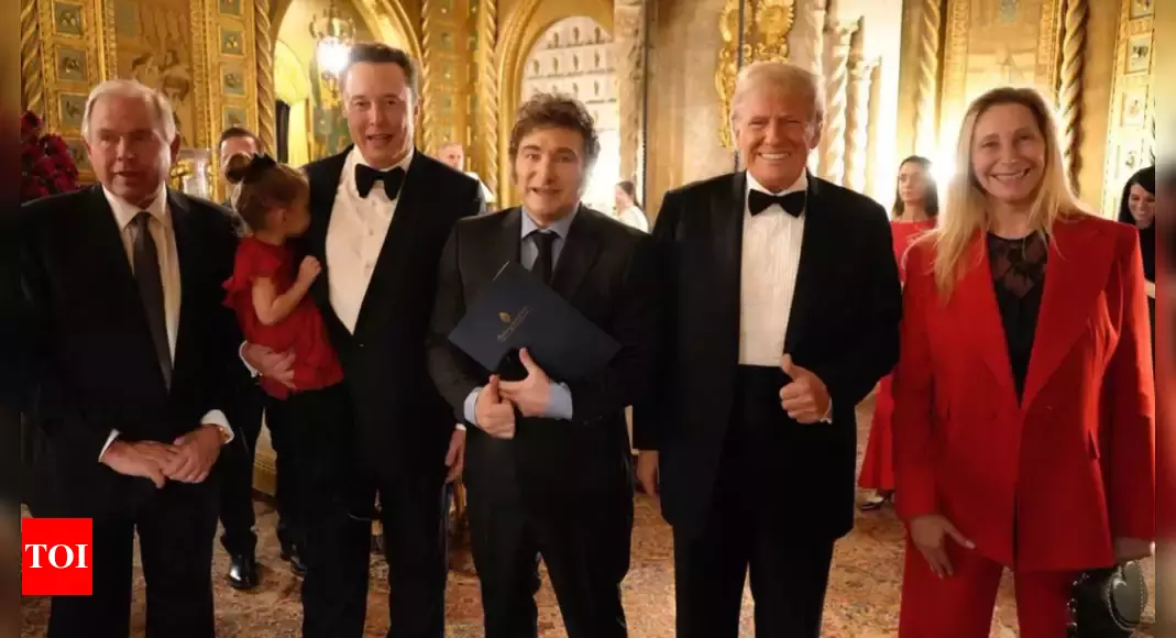 After son, Elon Musk now carries daughter Azure at Mar-A-Lago; Trump says, ‘I can’t get him out of here’ – Times of India