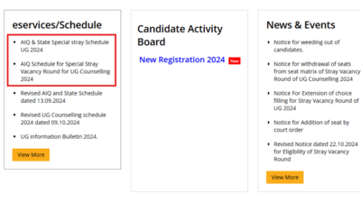 MCC NEET UG Special Stray Vacancy Round Counselling 2024 schedule released: Check important dates here