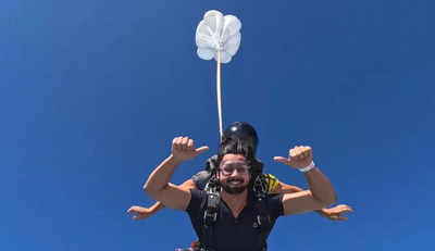 I was surprised at how calm I felt when the aircraft doors opened: Niranjan Sudhindra on his skydiving experience