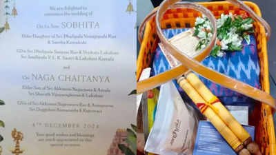 #ChaySo: Sobhita Dhulipala and Naga Chaitanya’s wedding invitation also included a handmade Ikkat