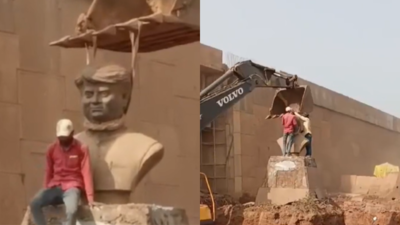 NHAI suspends engineers over mishandling of Madhavrao Scindia's statue removal in Madhya Pradesh