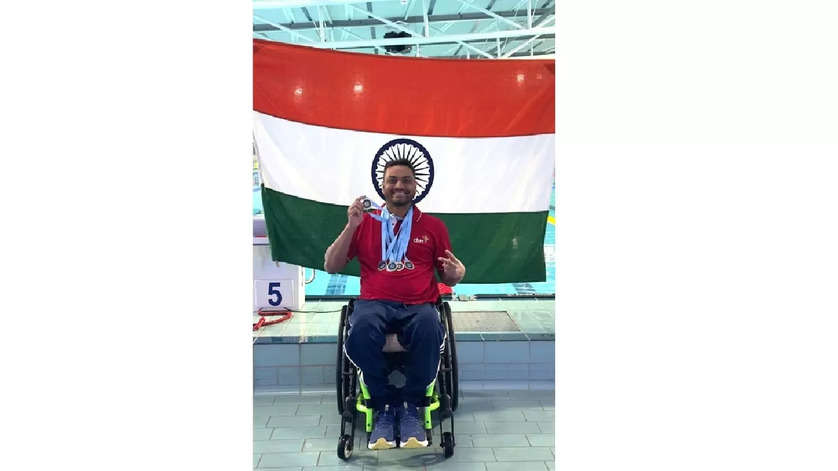 Para swimmer Shams Aalam achieves world record at 14th National Takshila Open Water Swimming Competition 2024