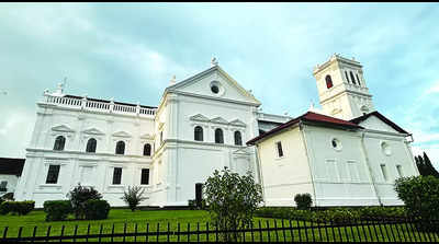 On the external walls of Goa’s biggest church, a 3D projection of the history of the Exposition